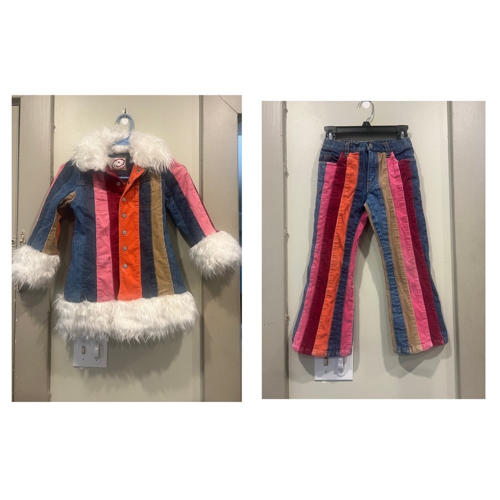 Childrens Place Vintage Corduroy Patchwork Pants and Jacket